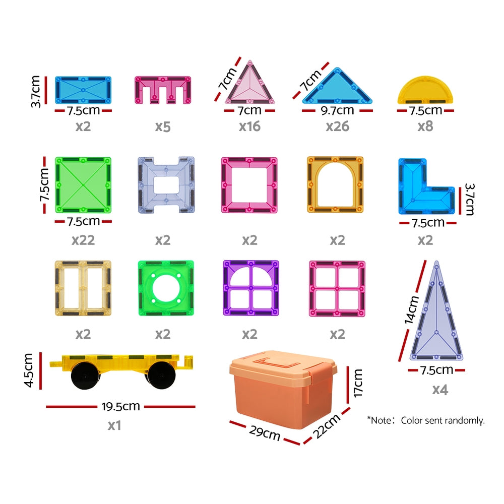 Keezi 100pcs Kids Magnetic Tiles Blocks
