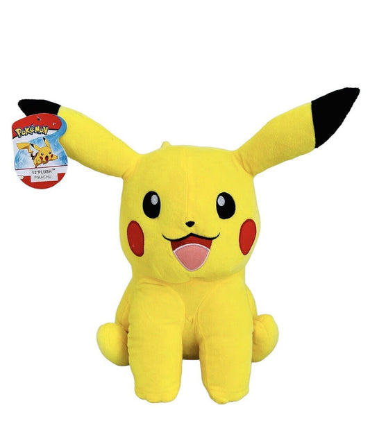 Wicked Cool Toys Pokémon Sitting Plush Pikachu 12"